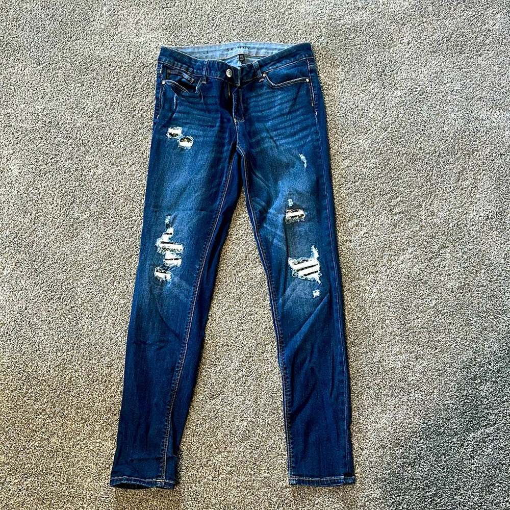 White House Black Market Embellished Denim. Size 4